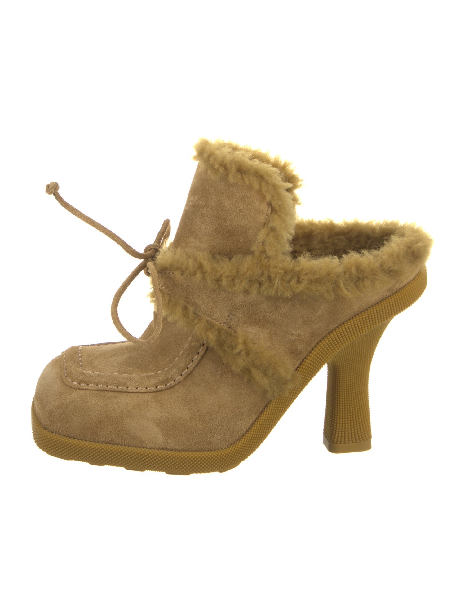 Burberry Suede Printed Mules