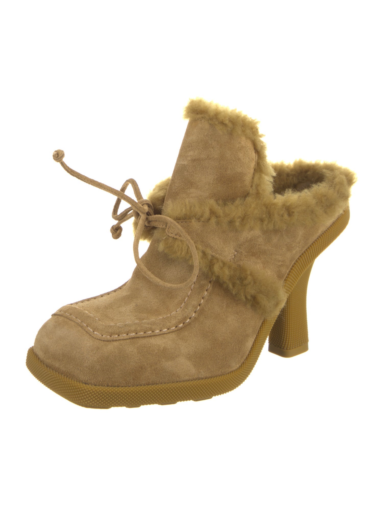 Burberry Suede Printed Mules