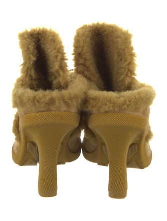 Burberry Suede Printed Mules