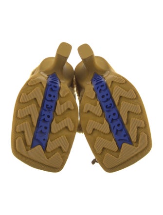 Burberry Suede Printed Mules