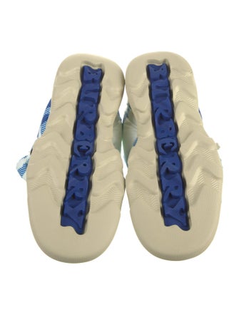 Burberry Nylon Plaid Print Boots