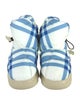 Burberry Nylon Plaid Print Boots