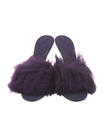 Burberry Faux Fur Slides
