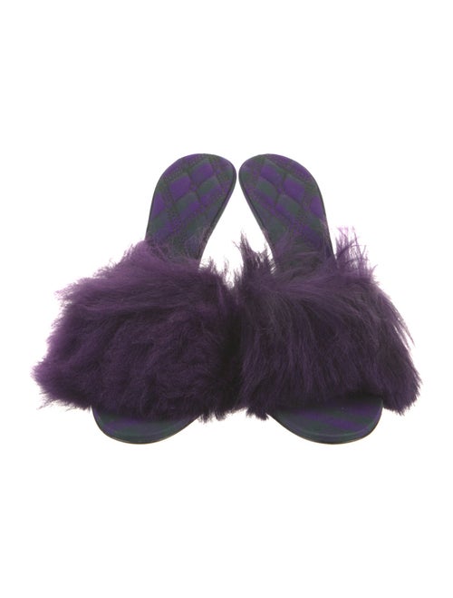 Burberry Faux Fur Slides