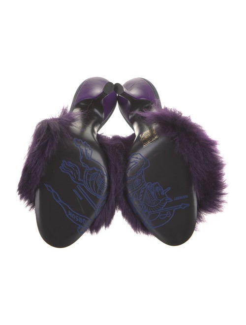 Burberry Faux Fur Slides