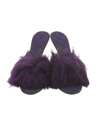 Burberry Faux Fur Slides