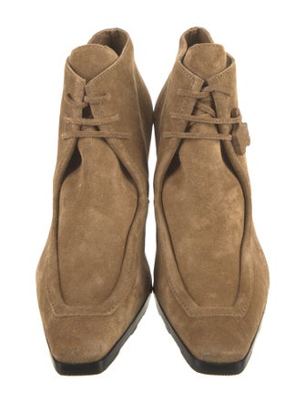 Burberry Suede Lace-Up Boots