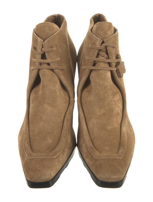 Burberry Suede Lace-Up Boots