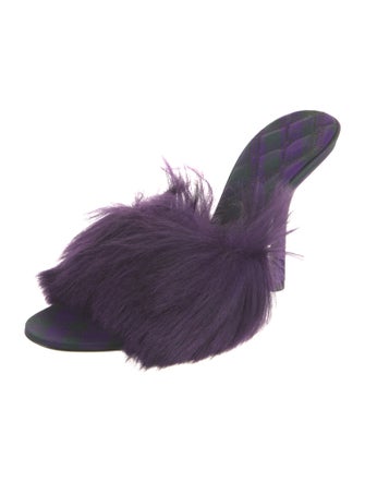 Burberry Faux Fur Slides