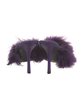 Burberry Faux Fur Slides