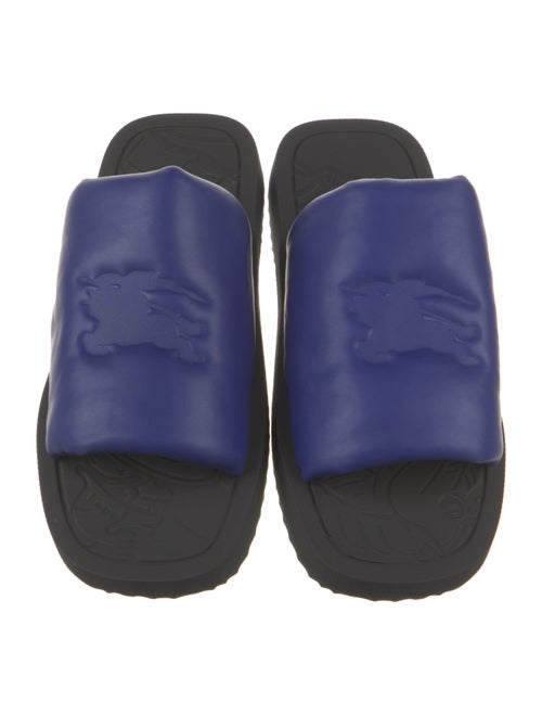 Burberry Leather Colorblock Pattern Slides