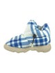 Burberry Nylon Plaid Print Boots