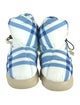 Burberry Nylon Plaid Print Boots
