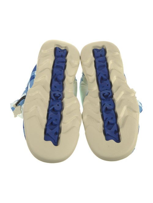 Burberry Nylon Plaid Print Boots