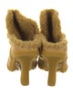 Burberry Suede Fur Trim Mules