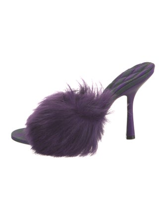 Burberry Faux Fur Slides