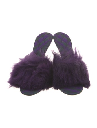 Burberry Faux Fur Slides