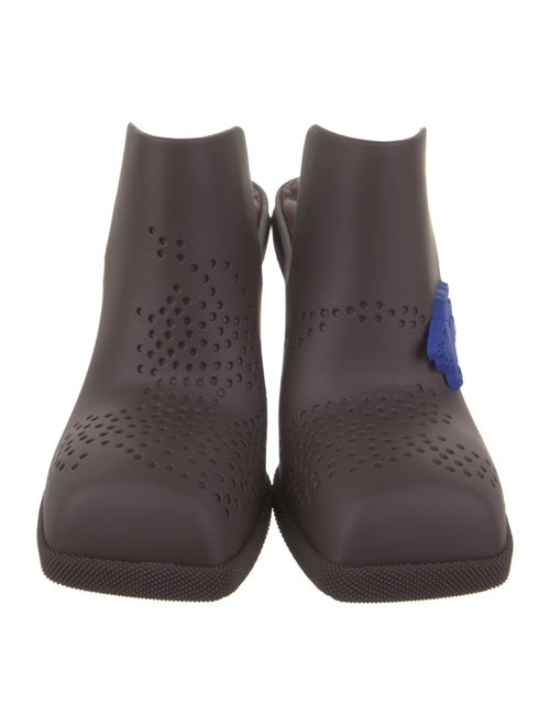 Burberry Rubber Cutout Accent Mules