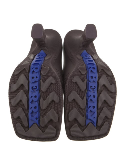 Burberry Rubber Cutout Accent Mules