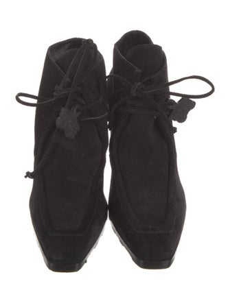 Burberry Suede Lace-Up Boots