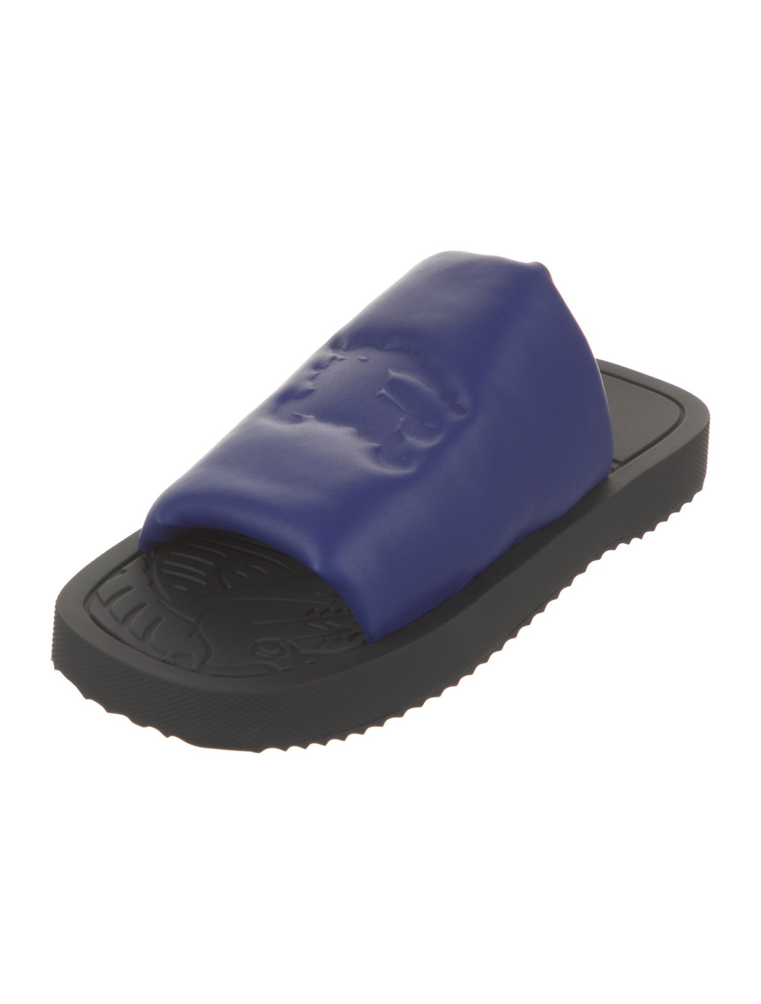 Burberry Leather Colorblock Pattern Slides