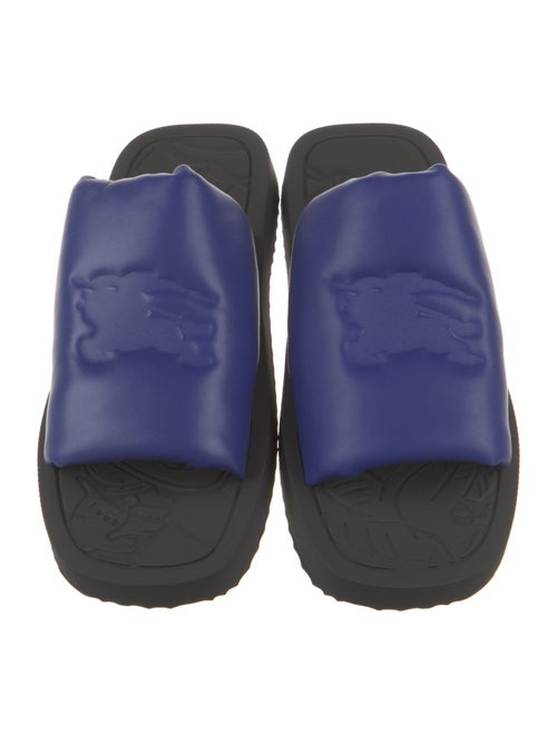 Burberry Leather Colorblock Pattern Slides