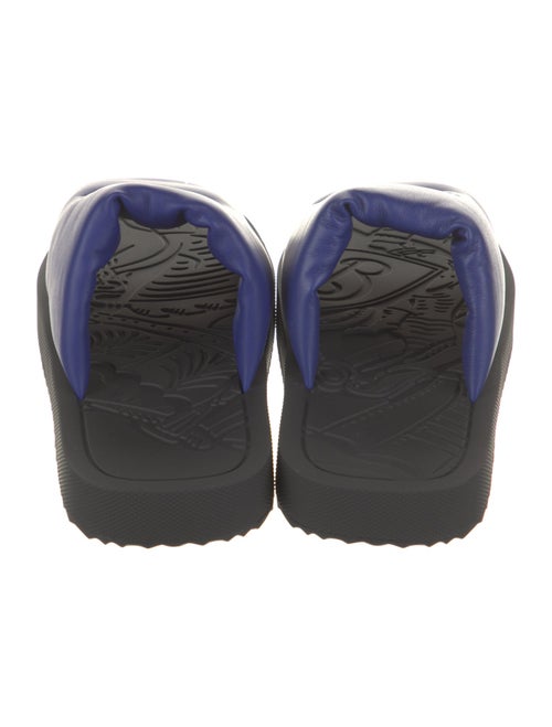 Burberry Leather Colorblock Pattern Slides