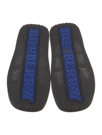 Burberry Leather Colorblock Pattern Slides