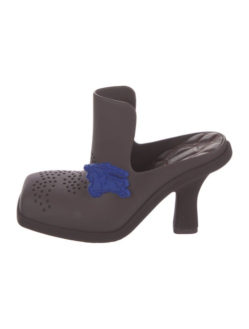 Burberry Rubber Cutout Accent Mules