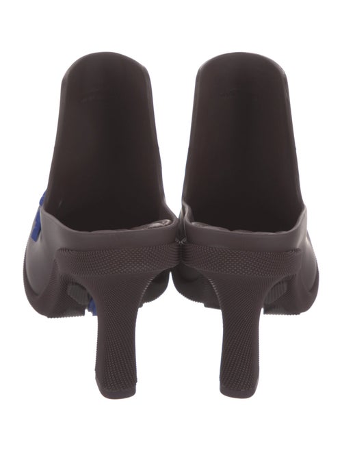 Burberry Rubber Cutout Accent Mules