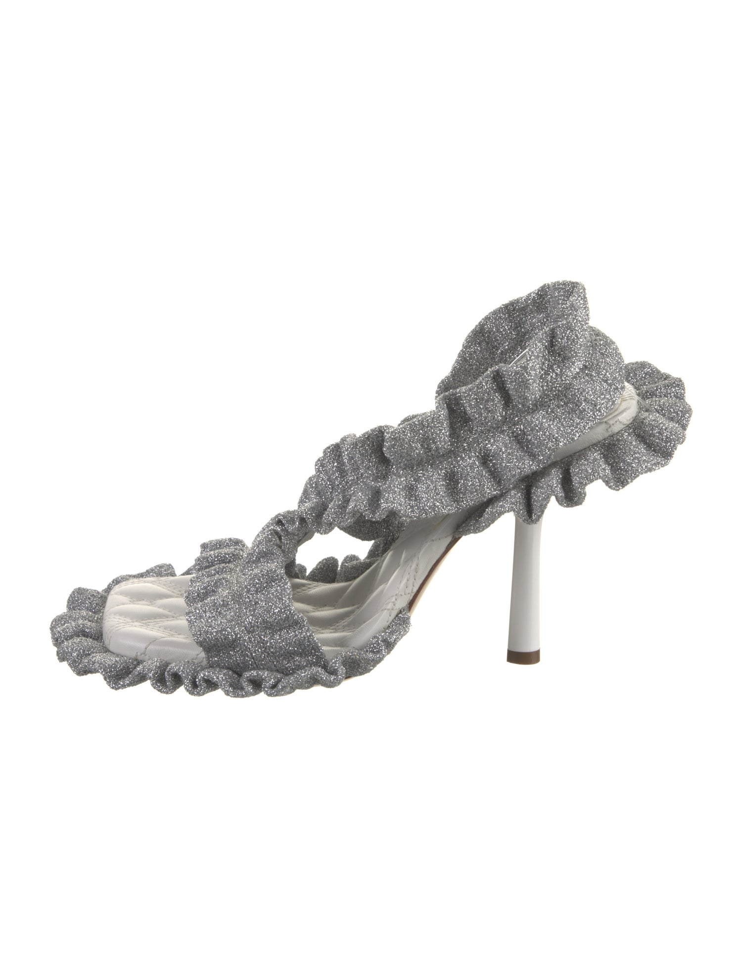 Burberry Ruffle Embellishment Slingback Sandals