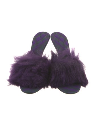 Burberry Faux Fur Slides