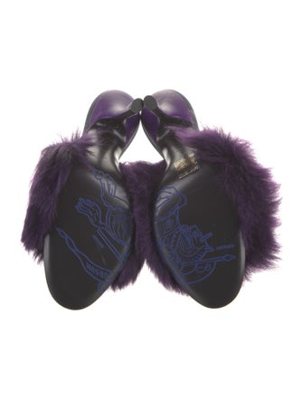 Burberry Faux Fur Slides