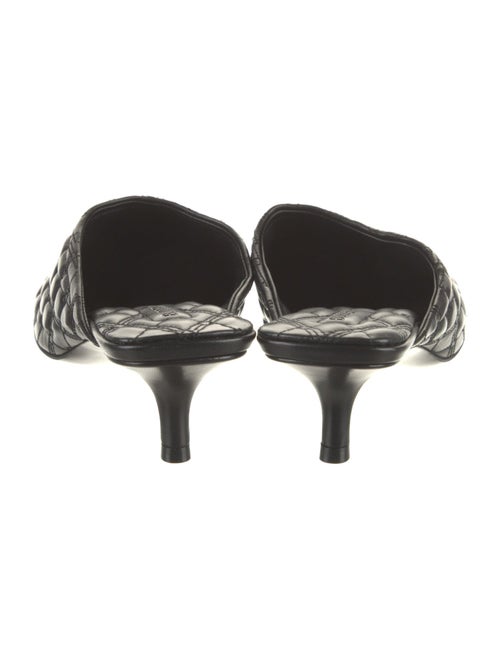 Burberry Leather Embroidered Accent Mules