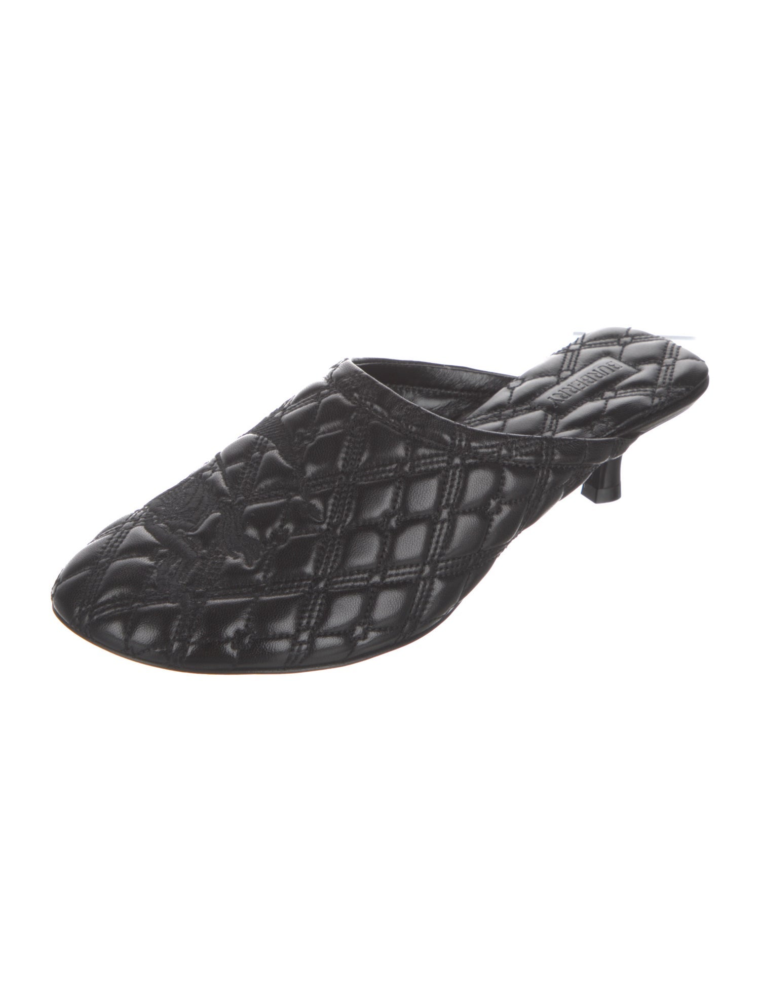 Burberry Leather Printed Mules