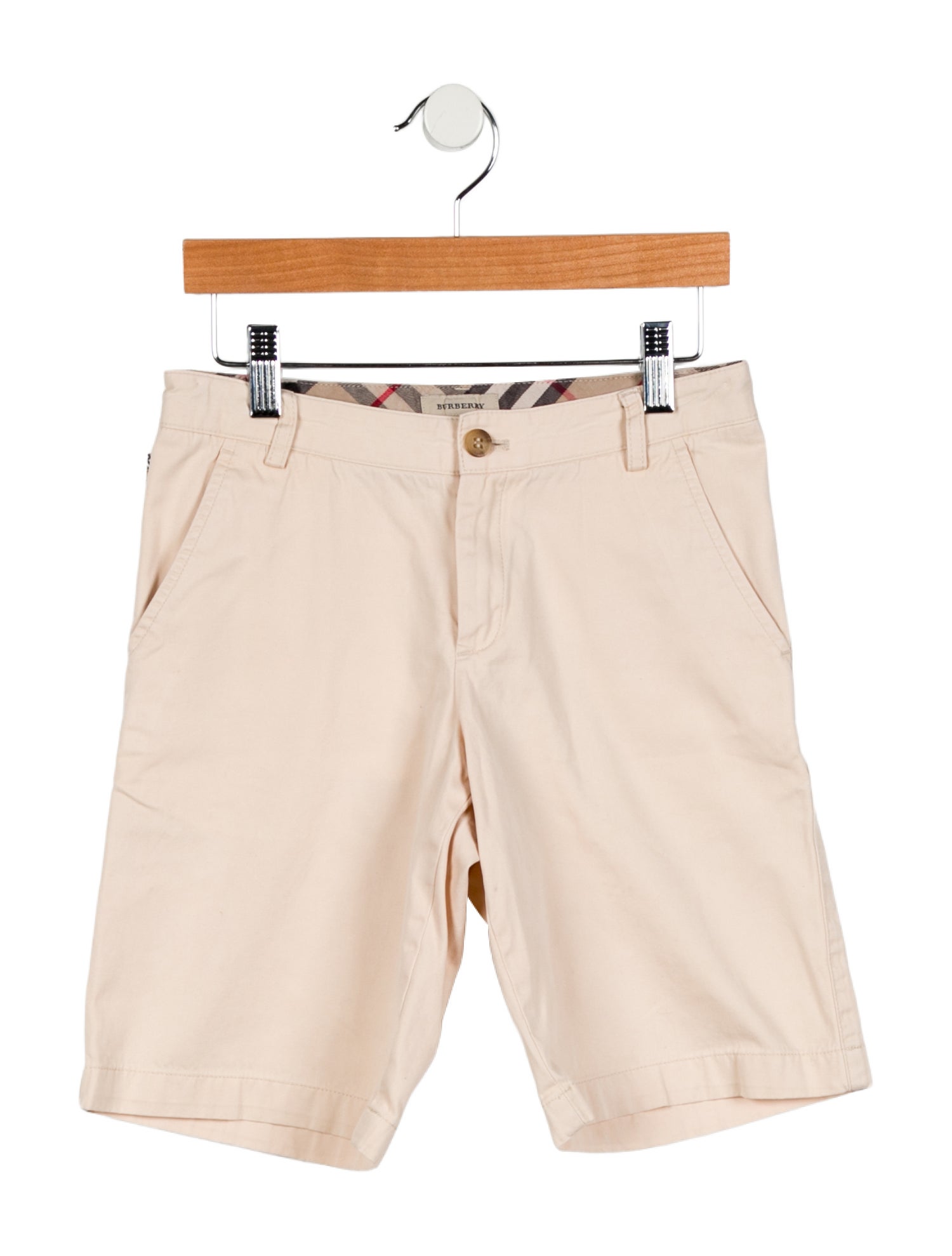 Burberry Boys' Solid Khaki Shorts