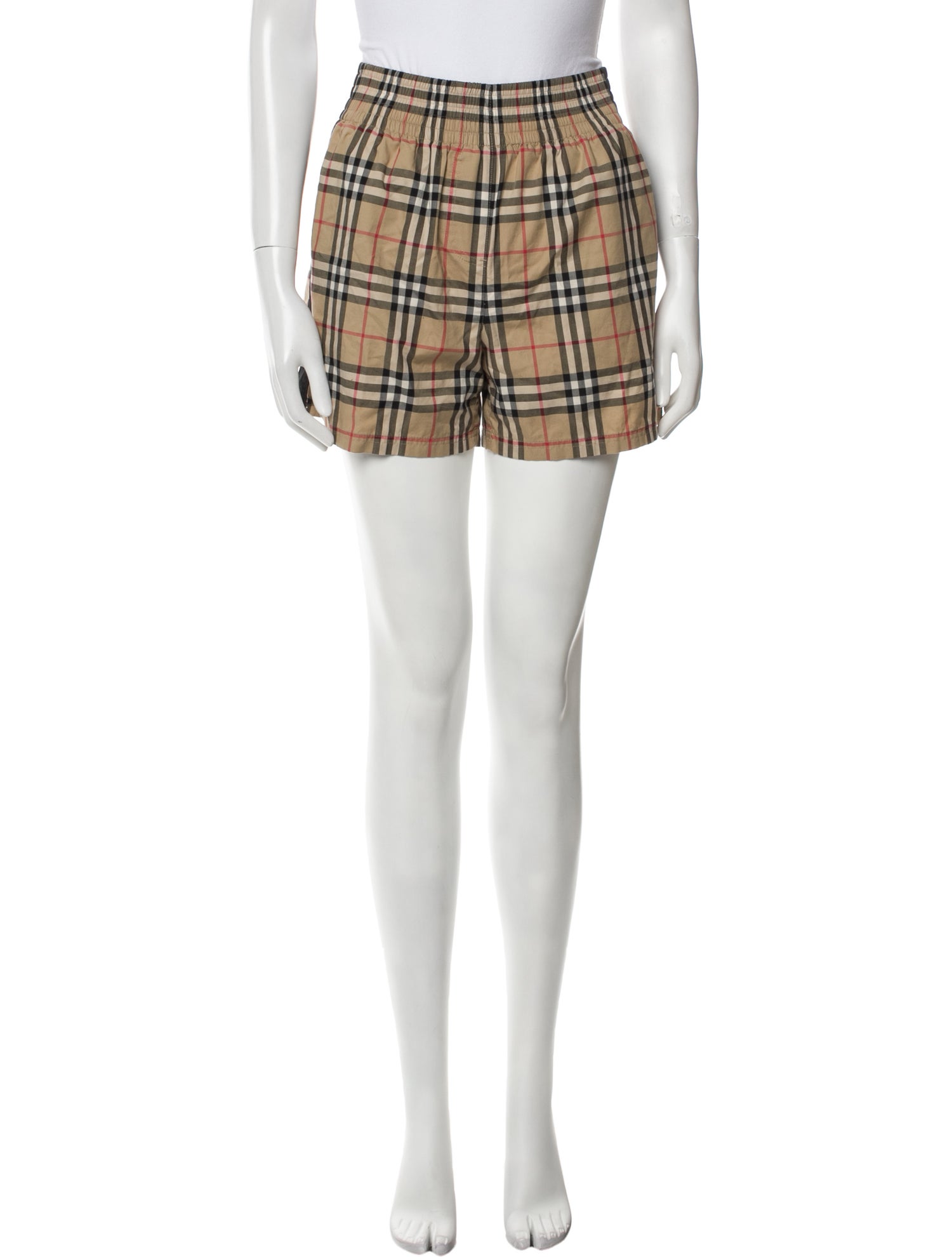 Burberry Plaid Print Mini Shorts