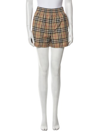 Burberry Plaid Print Mini Shorts