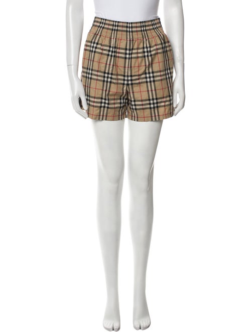 Burberry Plaid Print Mini Shorts