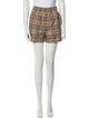 Burberry Plaid Print Mini Shorts