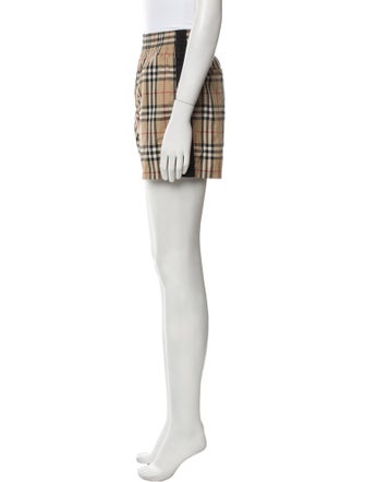 Burberry Plaid Print Mini Shorts