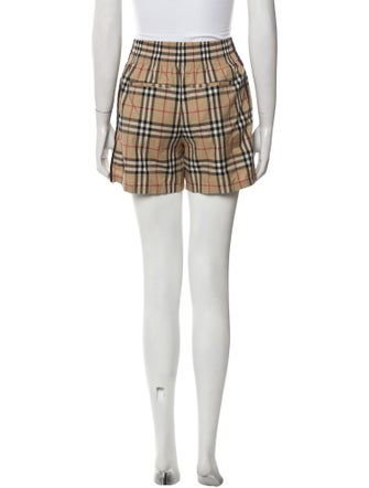 Burberry Plaid Print Mini Shorts