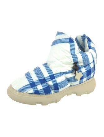 Burberry Plaid Print Boots