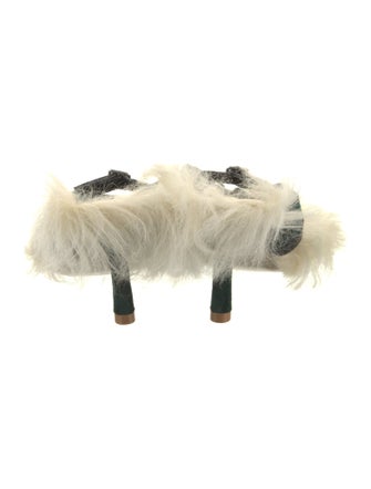 Burberry Velvet Leather Trim Embellishment Slides