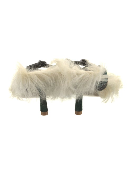 Burberry Velvet Leather Trim Embellishment Slides