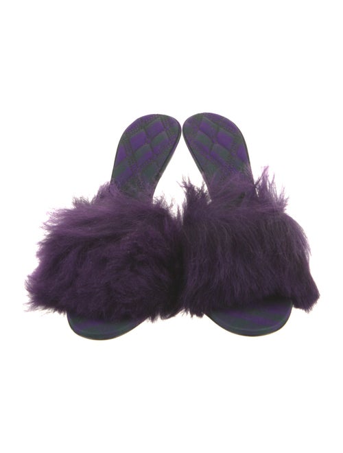 Burberry Faux Fur Slides