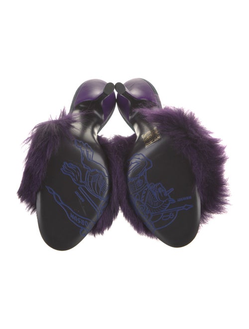 Burberry Faux Fur Slides