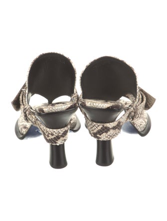 Burberry Embossed Leather Animal Print Slides