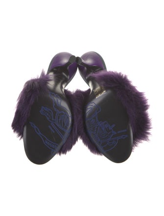 Burberry Faux Fur Slides