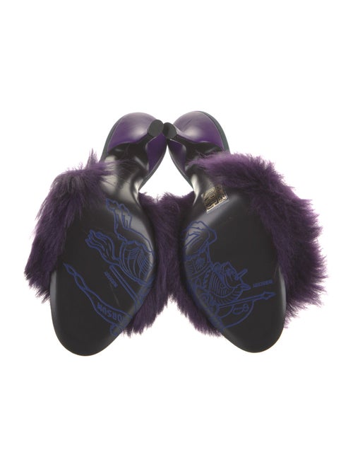 Burberry Faux Fur Slides